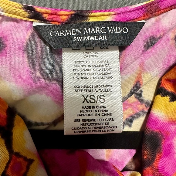 Carmen Marc Valvo Bright Colored Swimsuit Coverup/Dress Small - Picture 2 of 3